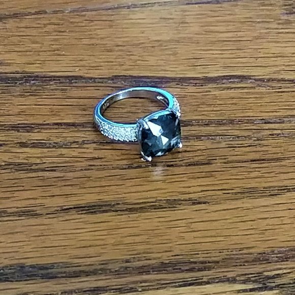 New Black Sapphire 925 Sterling Silver Ring - Picture 3 of 3